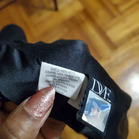 Diane Von Furstenberg DVF Womens Wool Waneta Blazer Black Size 4 Shawl Collar - Picture 9 of 9